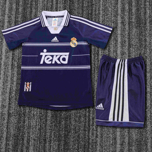 1998-1999 Retro Real Madrid Away Football Shirt Kids Size