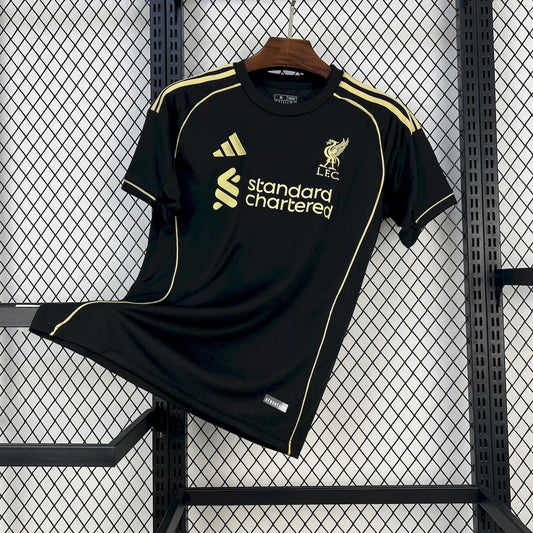 2025/2026 Liverpool Black Gold Edition Football Shirt