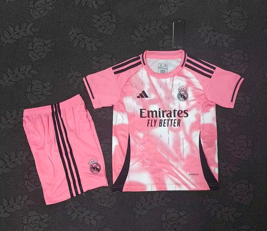2025/2026 Real Madrid Special Edition pink Football Jersey Kids Size