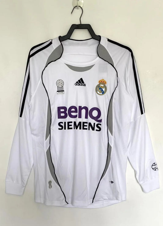 2006/2007 Retro Long Sleeve Real Madrid Home Jersey