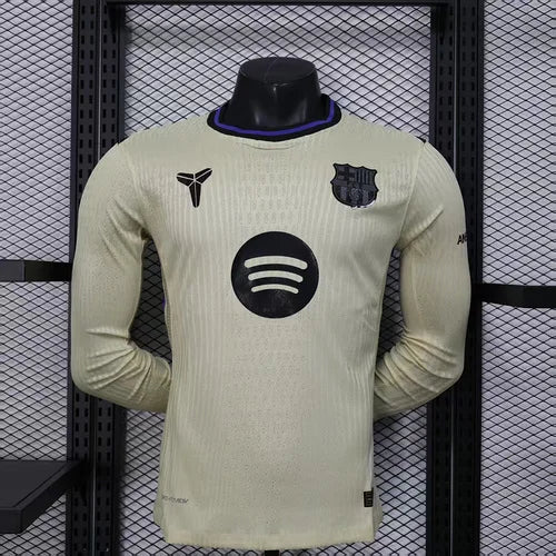 2025/2026 Long Sleeve Player Version Barcelona Away Football Jersey